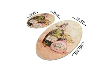 Chilai Home Badmatta Set om 2 - Multi - Textil & mattor - Badrumstextil