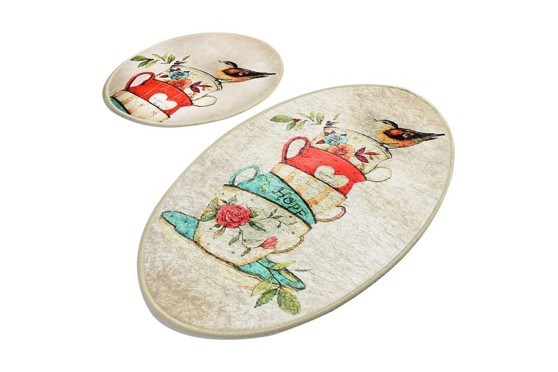 Chilai Home Badmatta Set om 2 - Multi - Textil & mattor - Badrumstextil