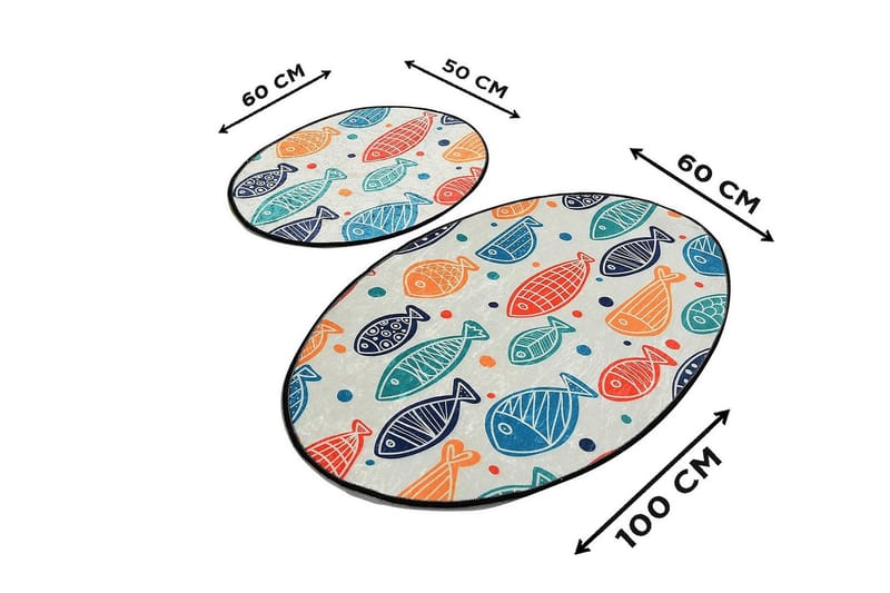 Chilai Home Badmatta Set om 2 - Multi - Textil & mattor - Badrumstextil