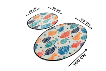 Chilai Home Badmatta Set om 2 - Multi - Textil & mattor - Badrumstextil