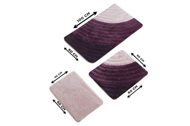 Chilai Home Badmatta Set om 3 - Multi - Textil & mattor - Badrumstextil