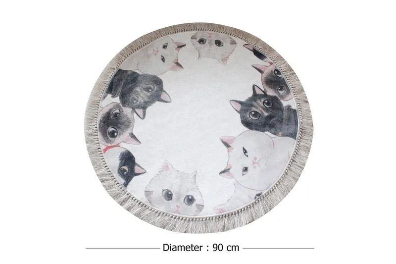 Chilai Home by Alessia Badmatta 90 Rund - Multi - Textil & mattor - Badrumstextil