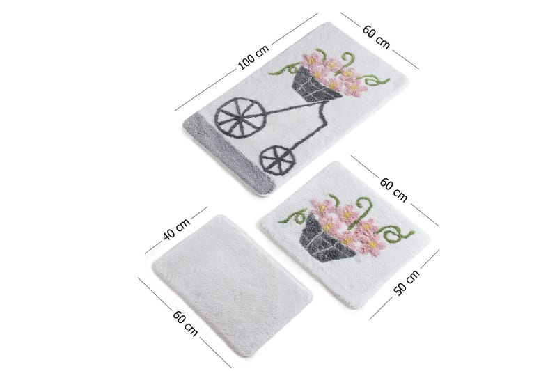 Chilai Home by Alessia Badmatta Set om 3 - Multi - Textil & mattor - Badrumstextil