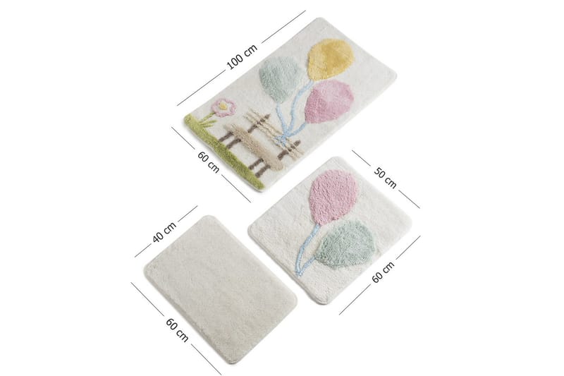Chilai Home by Alessia Badmatta Set om 3 - Multi - Textil & mattor - Badrumstextil