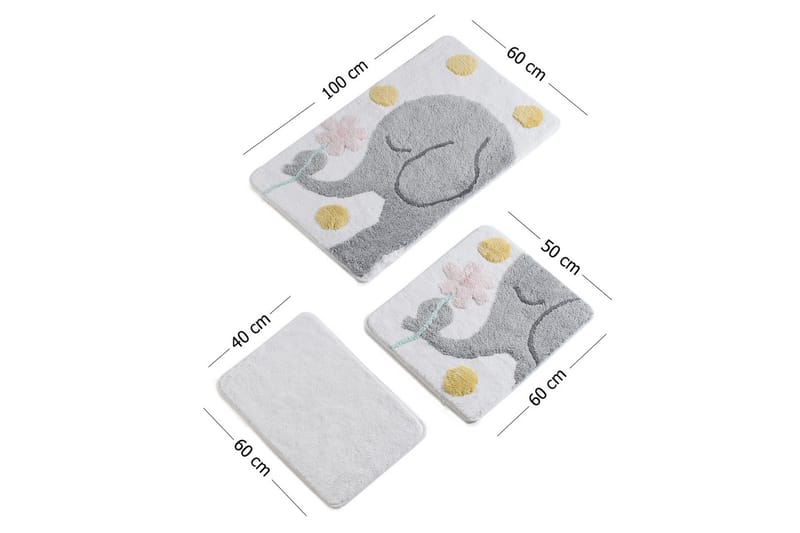 Chilai Home by Alessia Badmatta Set om 3 - Multi - Textil & mattor - Badrumstextil