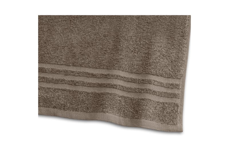 Duschhandduk Basic Frotté 65 x 130 cm - Brun - Textil & mattor - Badrumstextil