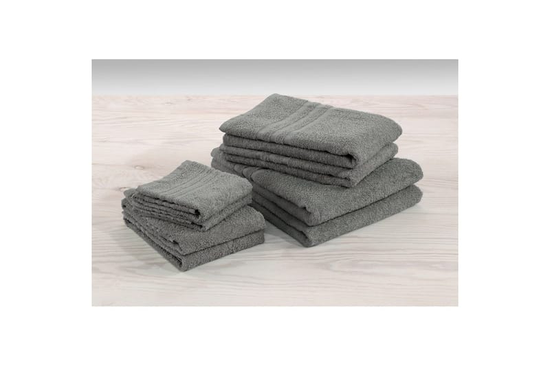 Duschhandduk Basic Frotté 65 x 130 cm - Grå - Textil & mattor - Badrumstextil