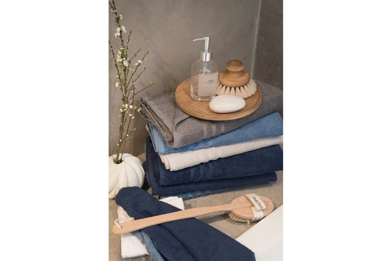 Duschhandduk Basic Frotté 65 x 130 cm - Grå - Textil & mattor - Badrumstextil