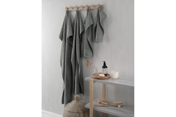 Duschhandduk Basic Frotté 65 x 130 cm - Grå - Textil & mattor - Badrumstextil