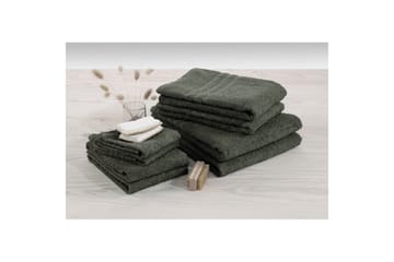 Duschhandduk Basic Frotté 65 x 130 cm - Mörkgrön - Textil & mattor - Badrumstextil