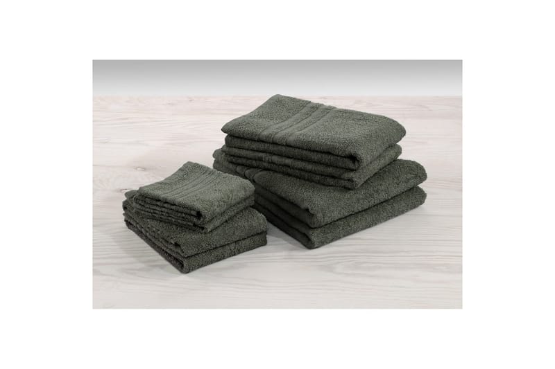 Duschhandduk Basic Frotté 65 x 130 cm - Mörkgrön - Textil & mattor - Badrumstextil
