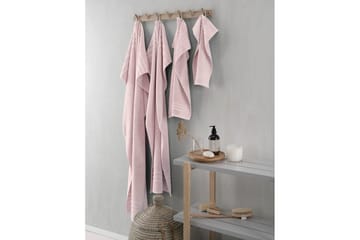 Duschhandduk Basic Frotté 65 x 130 cm - Rosa - Textil & mattor - Badrumstextil