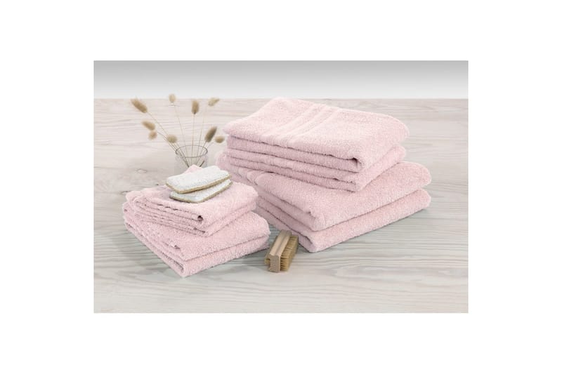 Duschhandduk Basic Frotté 65 x 130 cm - Rosa - Textil & mattor - Badrumstextil