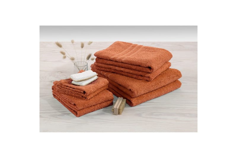 Duschhandduk Basic Frotté 65 x 130 cm, Rost