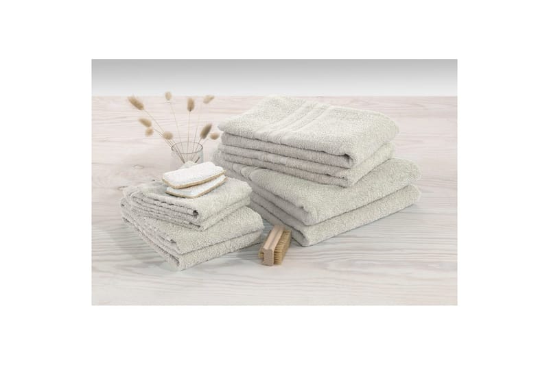 Duschhandduk Basic Frotté 65 x 130 cm - Sand - Textil & mattor - Badrumstextil