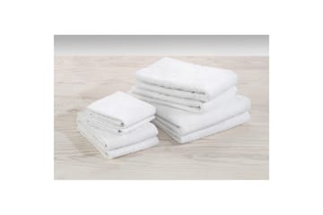 Duschhandduk Basic Frotté 65 x 130 cm - Vit - Textil & mattor - Badrumstextil