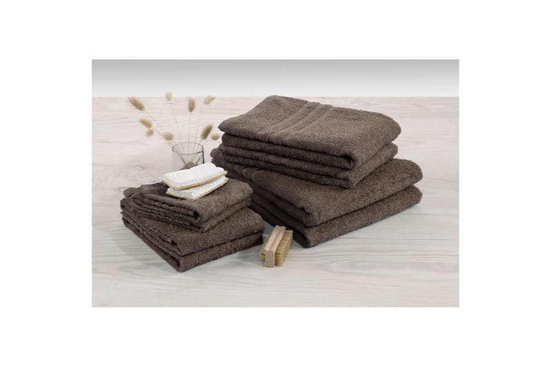 Frotté Basic 60 x 130 cm Brun - Brun - Textil & mattor - Badrumstextil