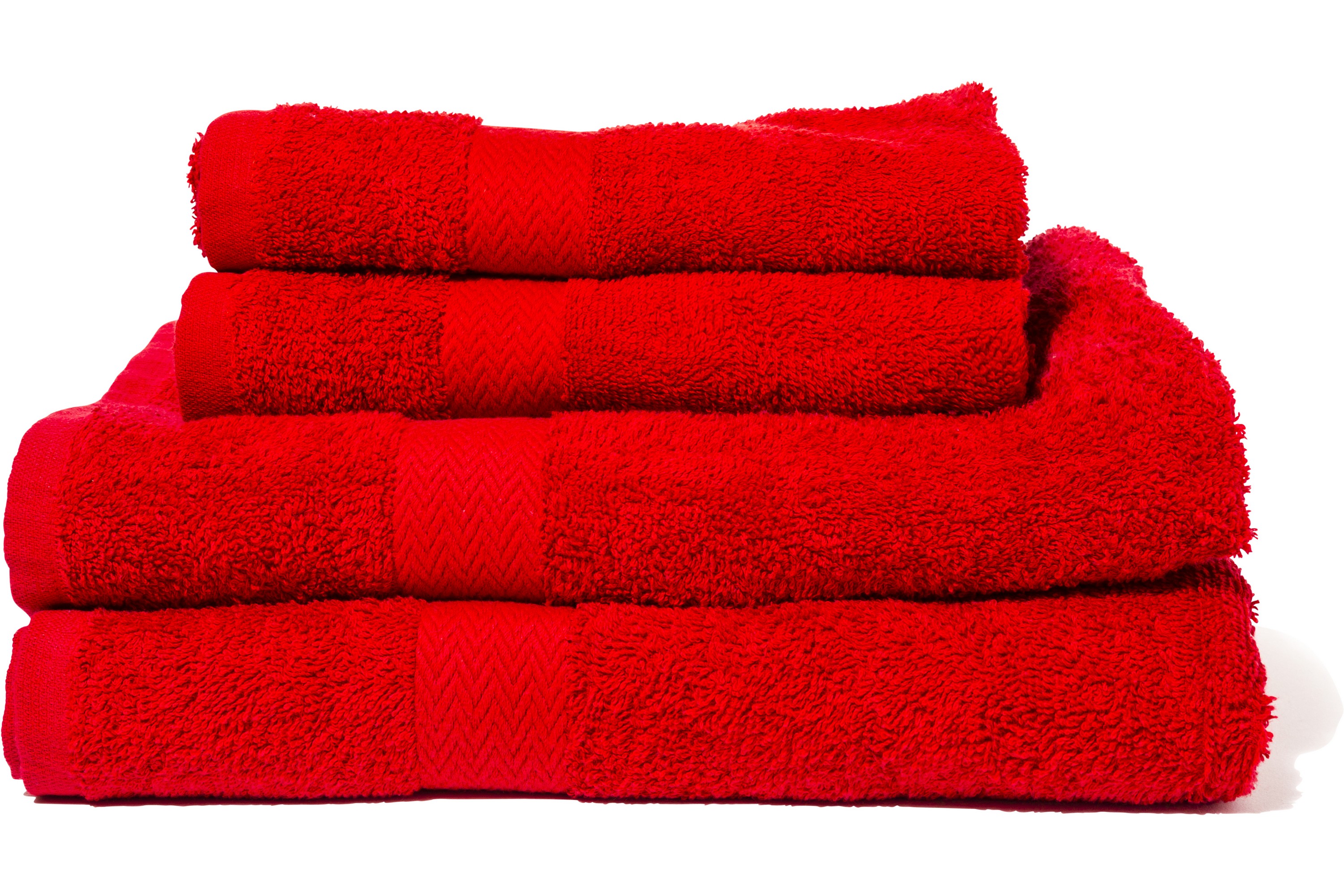 FrottéDuschbadlakan Queen Anne 130x65 cm Röd