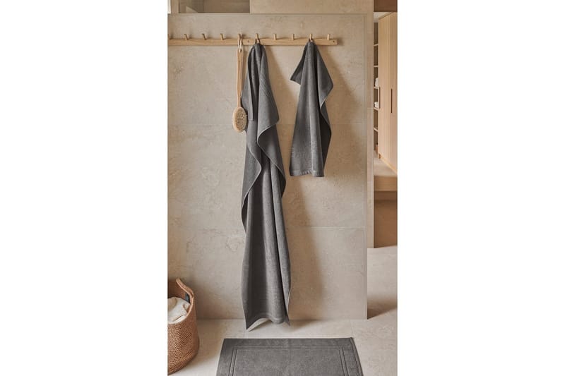 Frotté Helle 50 x 70 cm Grå - Grå - Textil & mattor - Badrumstextil