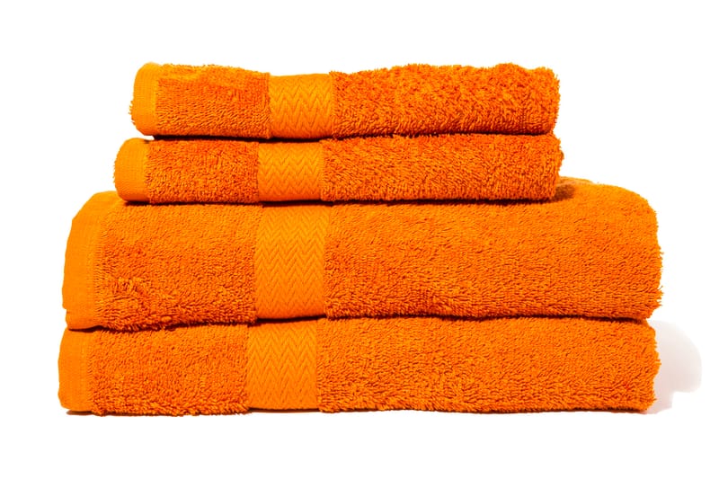 Frottéhandduk Queen Anne 50x30 Orange - Orange - Badrumstextil - Handdukar