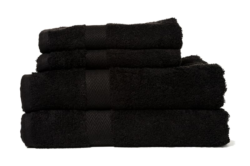 Frottéset Queen Anne Svart - Handdukar