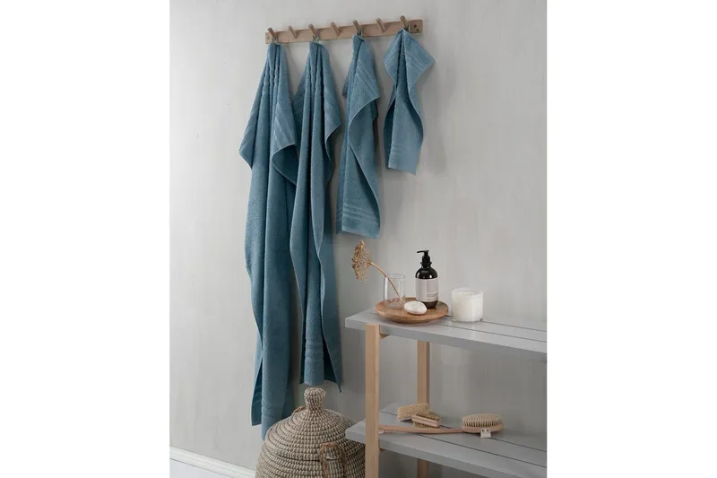 Gästhandduk Basic Frotté - Blå - Textil & mattor - Badrumstextil