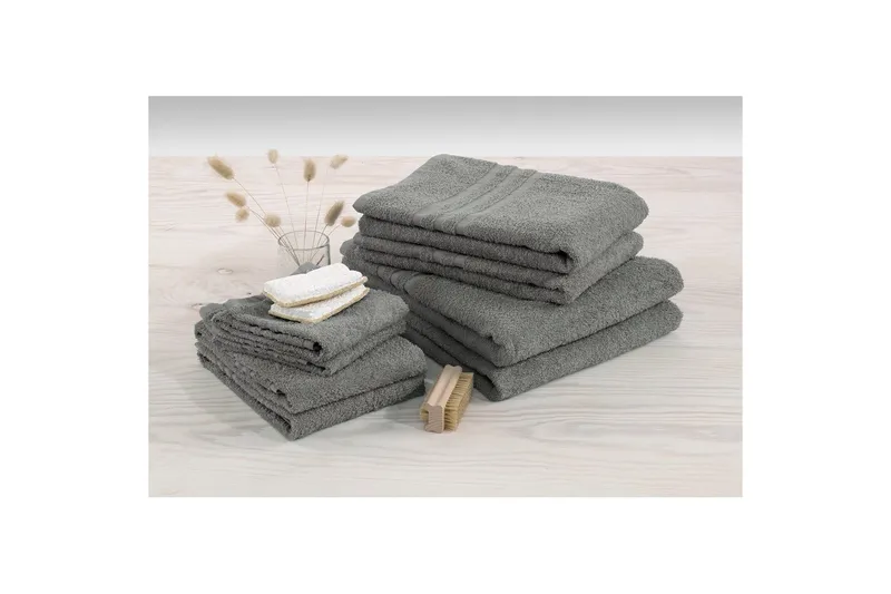 Gästhandduk Basic Frotté - Grå - Textil & mattor - Badrumstextil