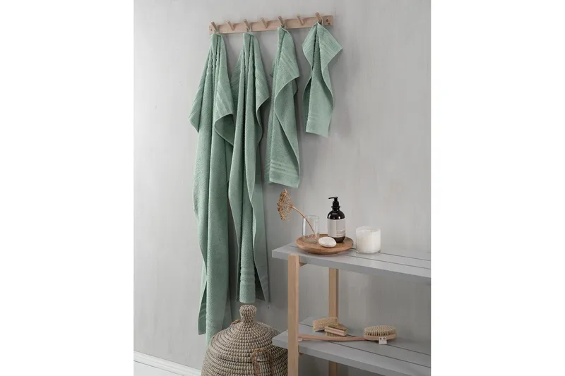 Gästhandduk Basic Frotté - Grön - Textil & mattor - Badrumstextil