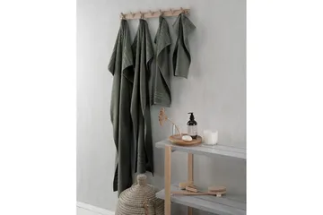 Gästhandduk Basic Frotté - Mörkgrön - Textil & mattor - Badrumstextil
