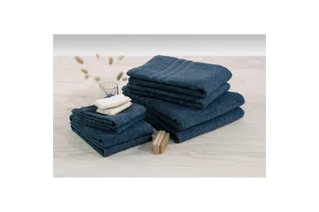 Gästhandduk Basic Frotté - Marinblå - Textil & mattor - Badrumstextil