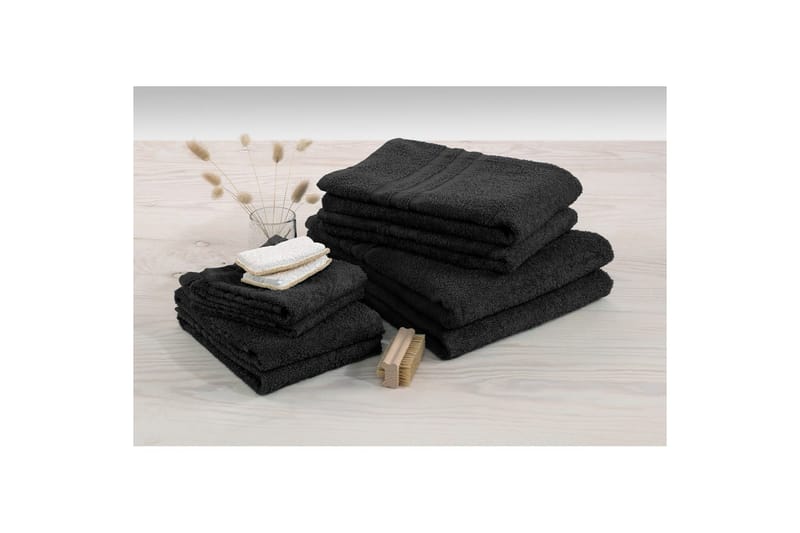 Gästhandduk Basic Frotté - Svart - Textil & mattor - Badrumstextil