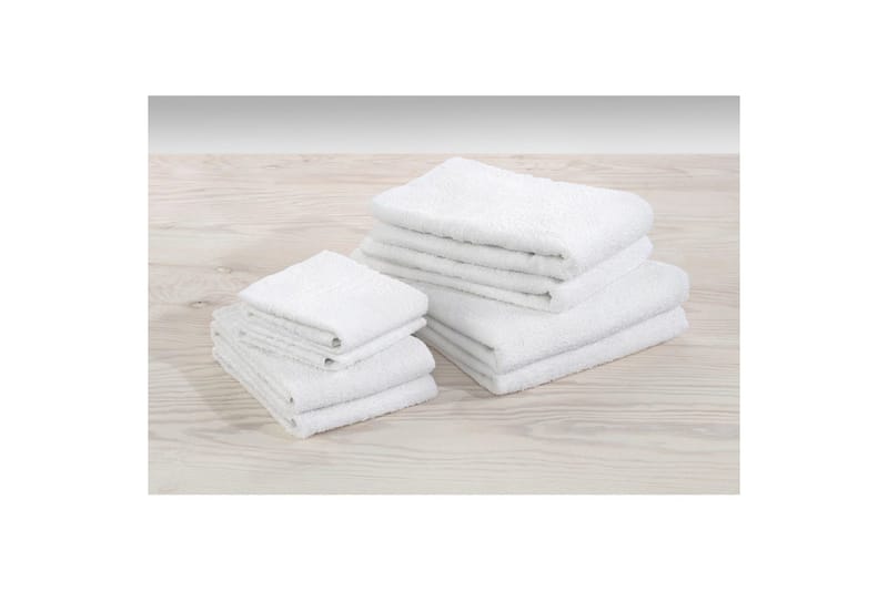 Gästhandduk Basic Frotté - Vit - Textil & mattor - Badrumstextil