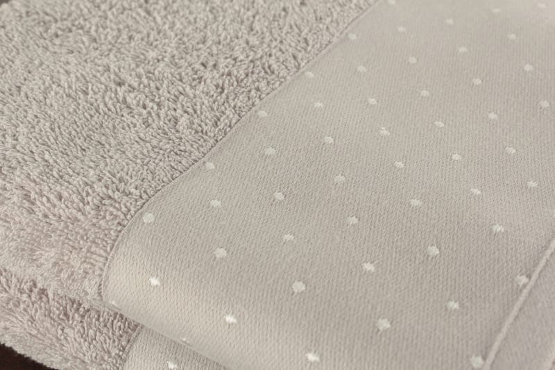 Handduk aheser 50x90 cm 2-pack - Ljusgrå/Vit - Textil & mattor - Badrumstextil