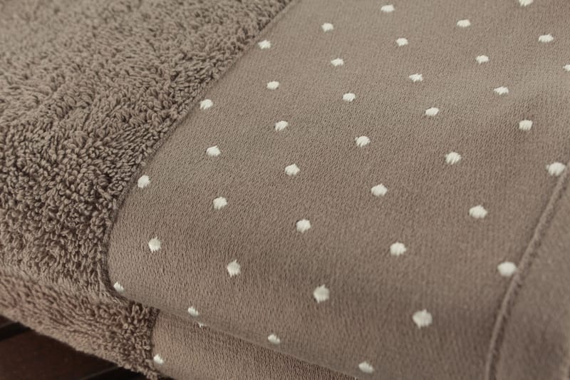 Handduk aheser 50x90 cm 2-pack - Brun/Vit - Textil & mattor - Badrumstextil