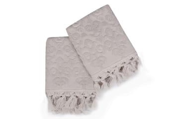 Handduk aheser 50x90 cm 2-pack - Grålila - Textil & mattor - Badrumstextil