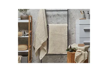 Handduk Areora set om 4 Beige - Beige - Textil & mattor - Badrumstextil