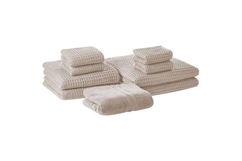 Handduk Areora set om 9 Beige, Beige