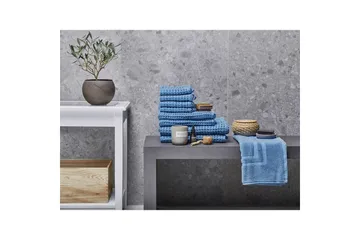 Handduk Areora set om 9 Blå - Blå - Textil & mattor - Badrumstextil - Handdukar