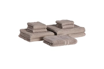 Handduk Areora set om 9 Taupe
