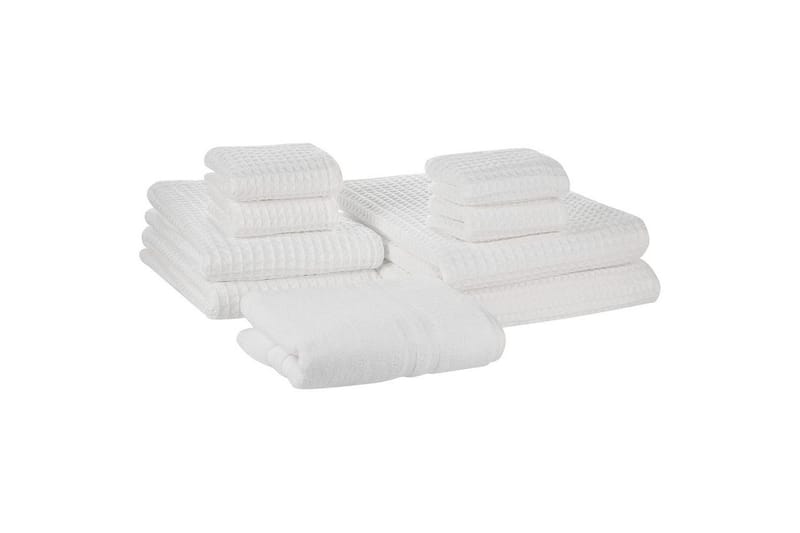 Handduk Areora set om 9 Vit, Vit