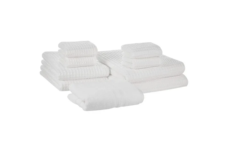 Handduk Areora set om 9 Vit - Vit - Textil & mattor - Badrumstextil - Handdukar