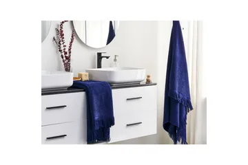 Handduk Atiu set om 2 Blå - Blå - Textil & mattor - Badrumstextil