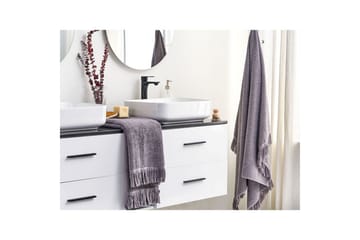 Handduk Atiu set om 2 Grå - Grå - Textil & mattor - Badrumstextil