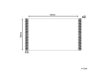 Handduk Atiu set om 2 Rosa - Rosa - Textil & mattor - Badrumstextil
