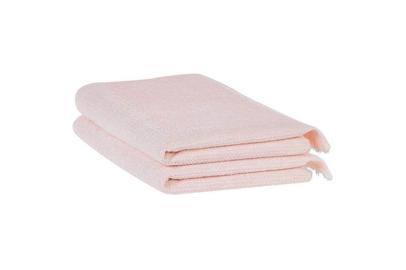 Handduk Atiu set om 2 Rosa - Rosa - Textil & mattor - Badrumstextil