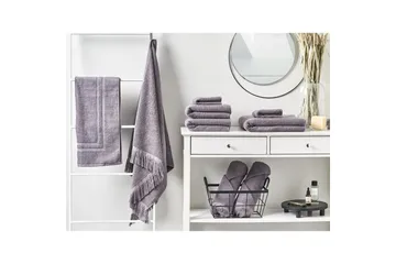 Handduk Atiu set om 9 Grå - Grå - Textil & mattor - Badrumstextil - Handdukar