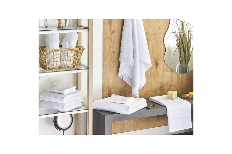 Handduk Atiu set om 9 Vit - Vit - Textil & mattor - Badrumstextil - Handdukar