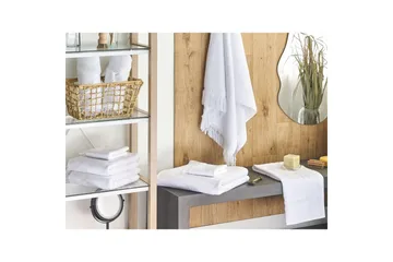 Handduk Atiu set om 9 Vit - Vit - Textil & mattor - Badrumstextil - Handdukar