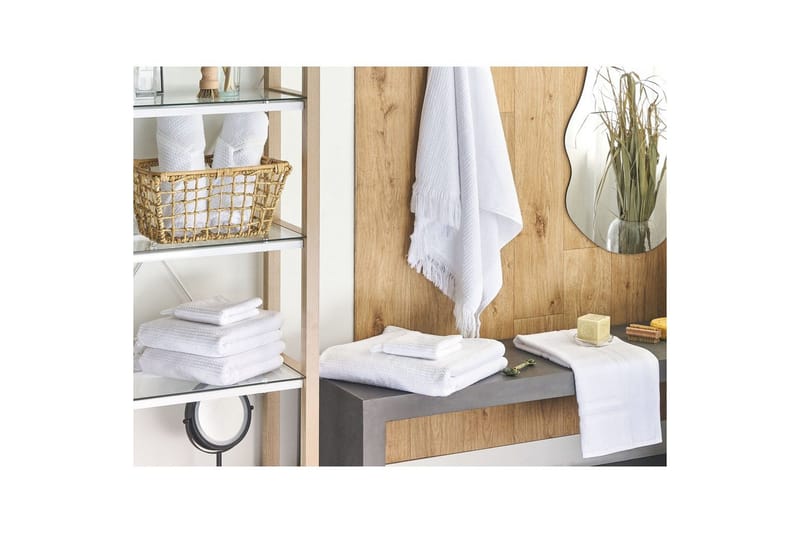 Handduk Atiu set om 9 Vit - Vit - Textil & mattor - Badrumstextil - Handdukar