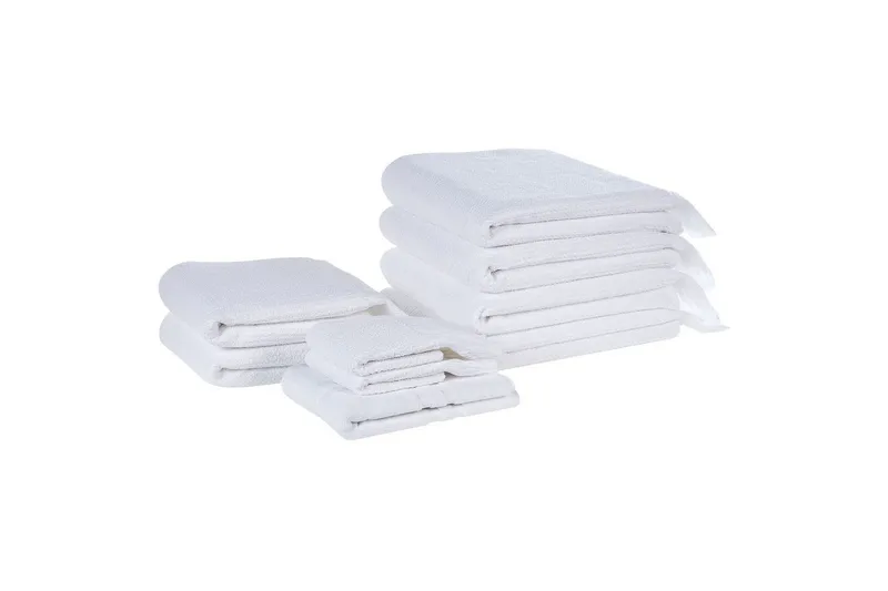 Handduk Atiu set om 9 Vit, Vit